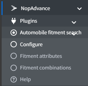 automobile spare parts & fitment plugin navigation menu